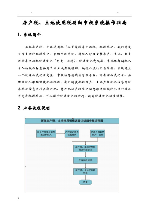 房产税、土地使用税明细申报系统操作指南