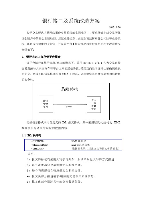 银行接口及系统改造方案1