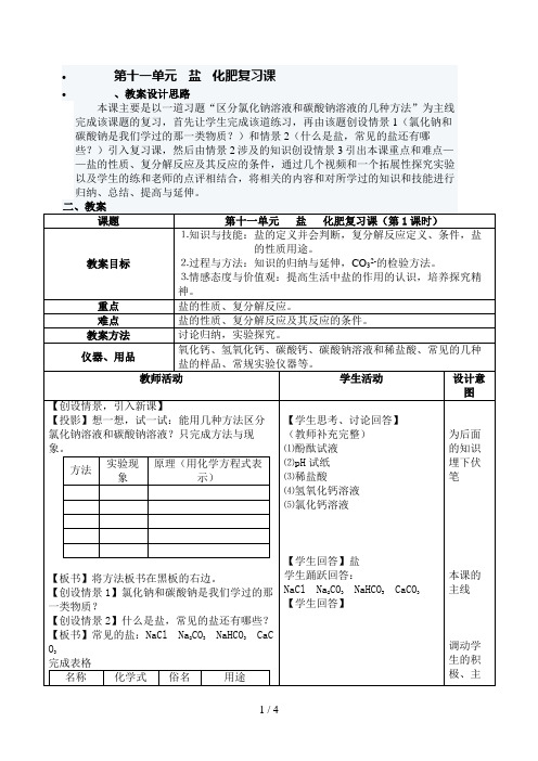 第十一单元盐化肥复习课