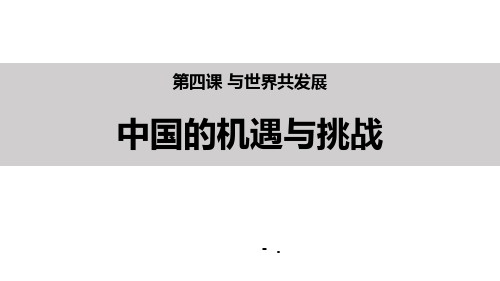 《中国的机遇与挑战》PPT课件