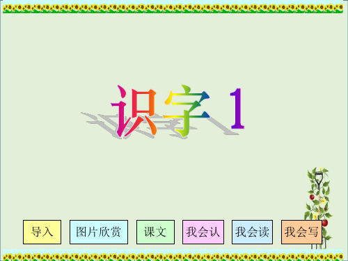 人教版小学语文二年级上册《识字1》PPT课件