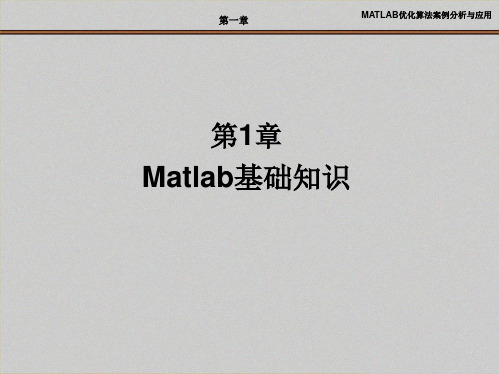 Matlab基础知识(详细分析：矩阵)共10张PPT