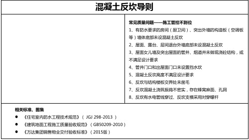 混凝土反坎管控要点