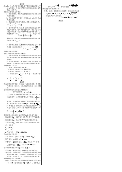 水力学考点