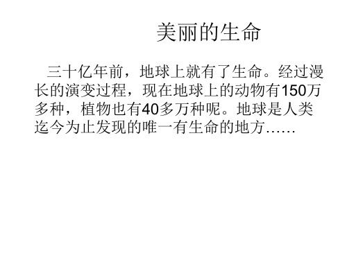 四年级上册品德与社会PPT优秀课件-1.1美丽的生命 ｜人教新课标 (共60张)