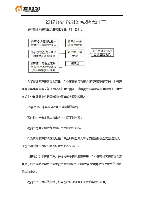 2017注会《会计》高频考点(十三)