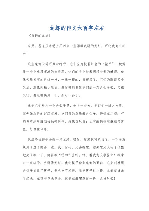 龙虾的作文六百字左右