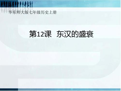 东汉的盛衰ppt2 华东师大版