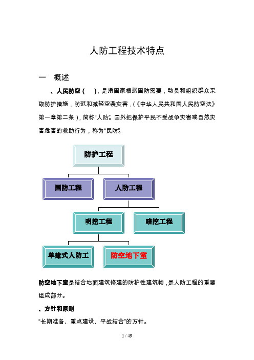 人民防空工程技术特点