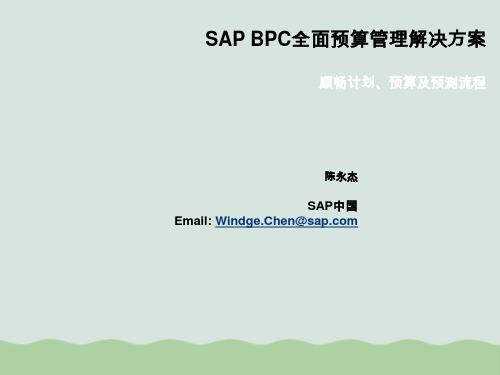 SAPBPC全面预算管理解决方案PPT(共43页)