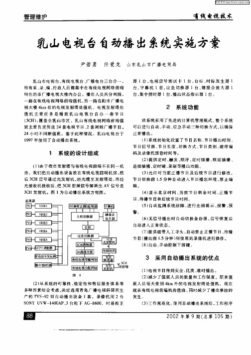 乳山电视台自动播出系统实施方案