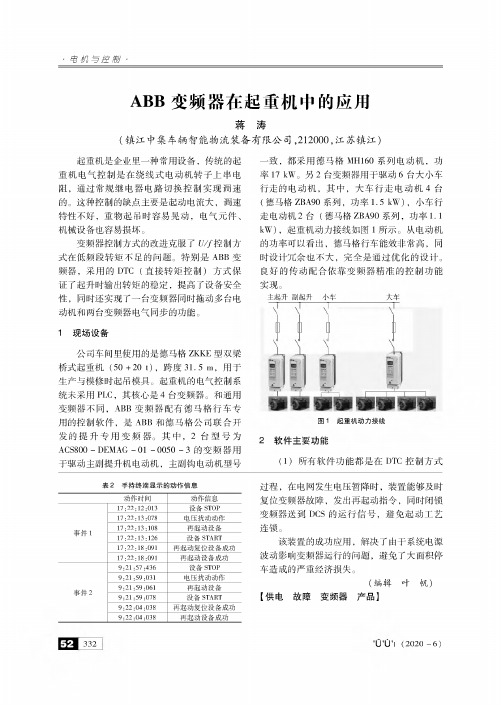 ABB变频器在起重机中的应用