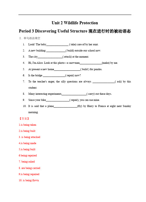 必修二 Unit2 Discovering Useful Structure 练习(1)(解析版)