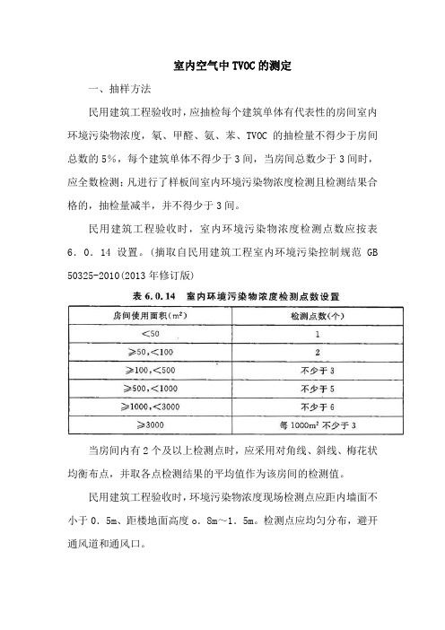 空气中总挥发性有机物TVOC测定方法作业指导书