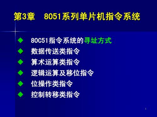 第3章 80C51系列单片机指令系统