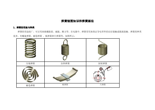 弹簧制图知识和弹簧画法