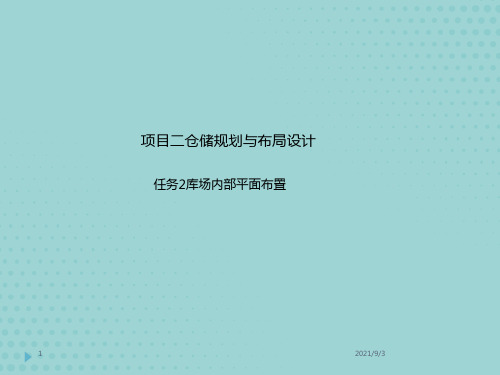 仓储与配送管理 2-2   任务2   仓库内部平面布置PPT文档