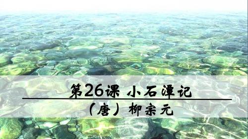 人教版语文八下第26课《小石潭记》(寿县余波)