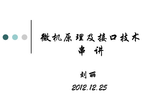 微机原理串讲20121225