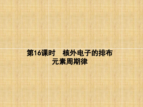 高考化学一轮巩固核外电子的排布元素周期律课件新人教版