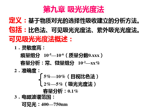 第九章 吸光光度法解析