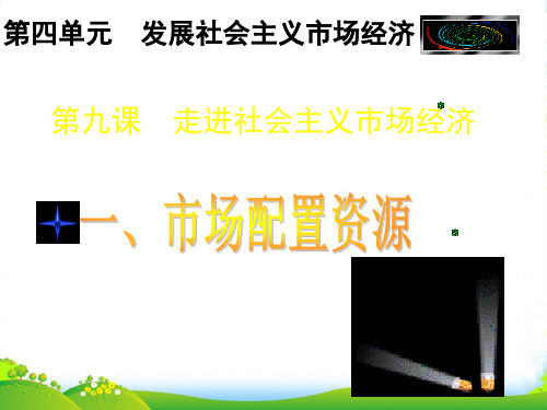 高中政治 经济生活 第四单元 第九课 第一节 市场配置资源课件 新人教版必修1