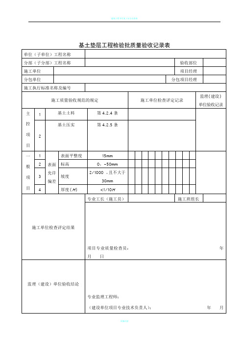 建筑工程装饰装修工程质量验收专用表格