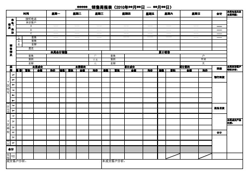 周报模板