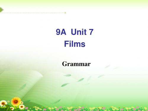 牛津译林版九年级英语上册Unit7 Films Grammar 课件