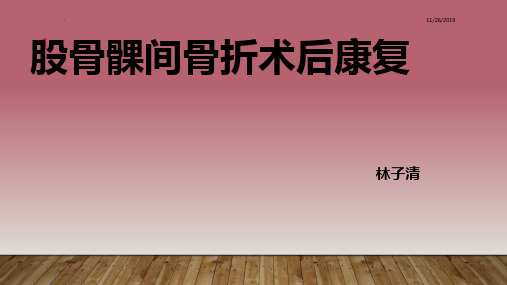 股骨髁间骨折术后康复PPT课件