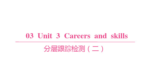 译林版高中英语学案选择性必修第四册精品课件 Unit 3 分层跟踪检测(二)