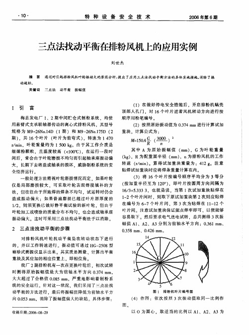 3点法找动平衡在排粉风机上的应用实例