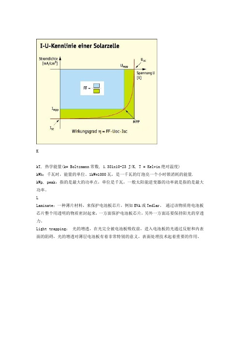 太阳能电池行业英语词汇3