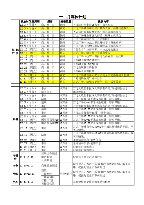 楼盘开盘期间营销计划排期表一般开发商常用