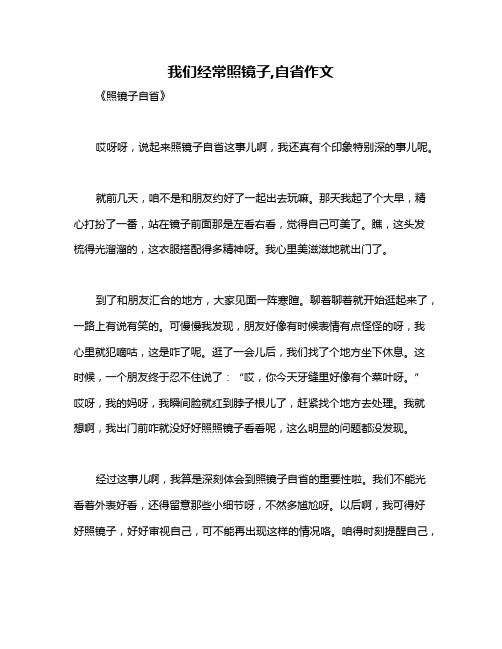 我们经常照镜子,自省作文