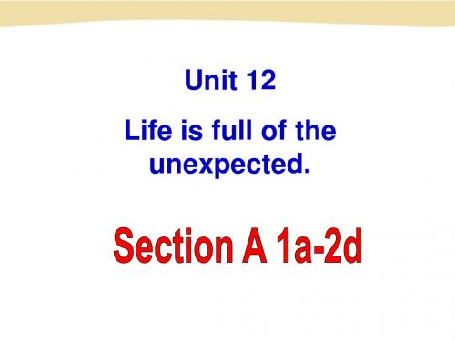 Unit_12_Life_is_full_of_the_unexpected_Section_A_1a-2d