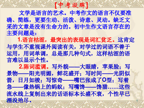 作文语言出彩篇有对比概要精选课件PPT