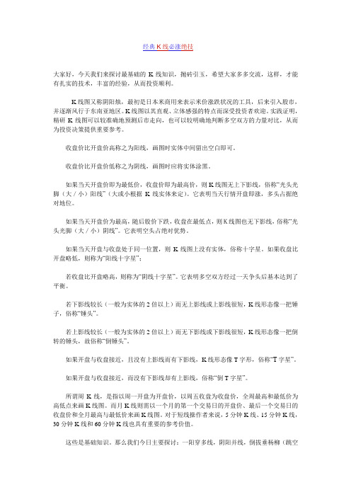 经典K线必涨绝技