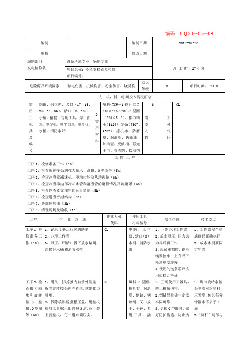 冷渣器检查及检修