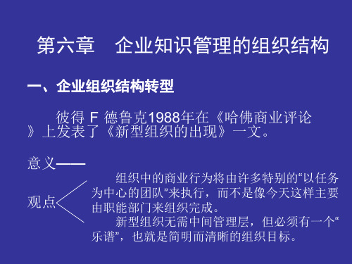 企业知识管理的组织结构