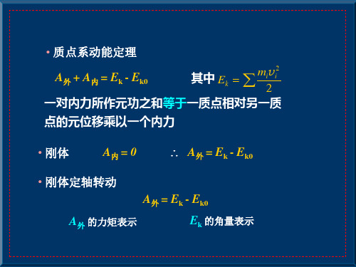 §5.3 绕定轴转动刚体的动能  动能定理