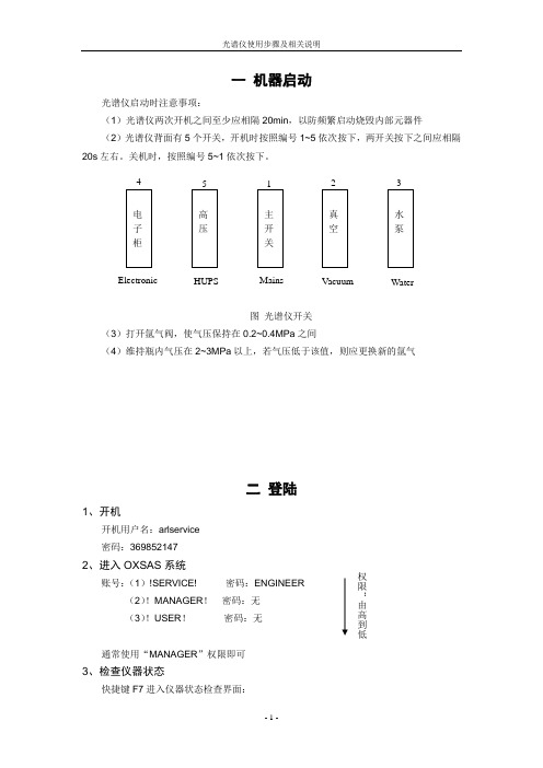 光谱仪使用步骤