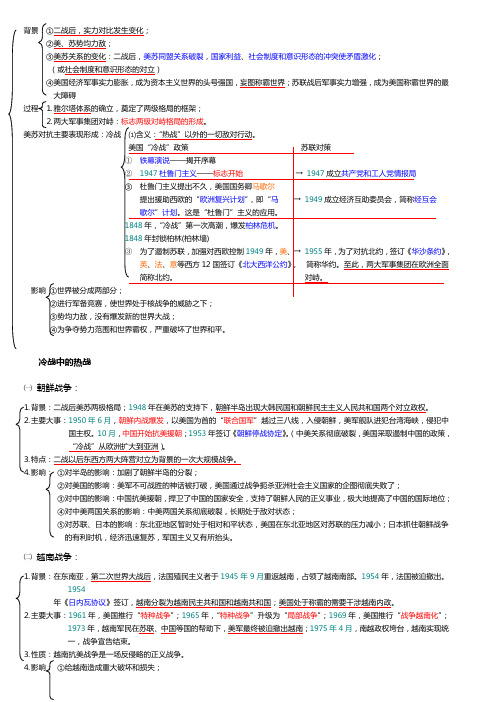 二战后两级格局的形成