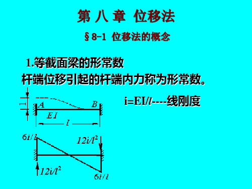 位移法--形常数、载常数