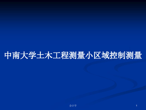 中南大学土木工程测量小区域控制测量PPT学习教案