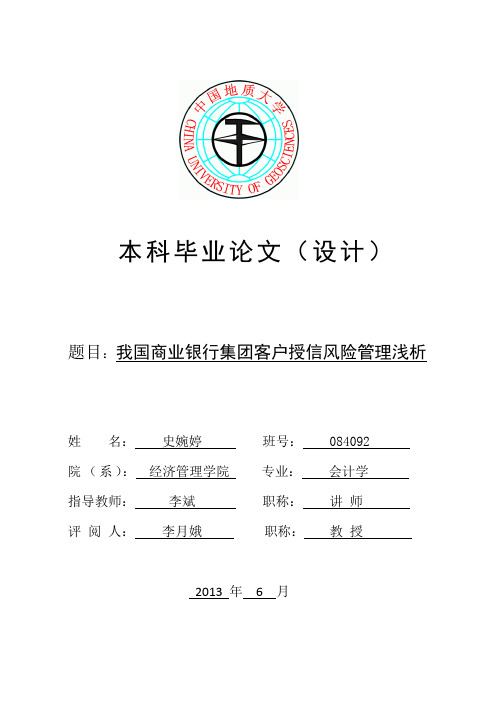 商业银行集团客户风险管理研究