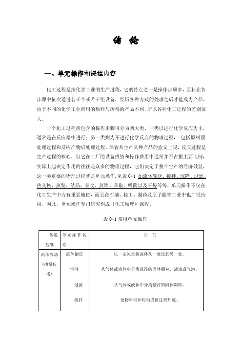 [能源化工]单元操作中常用的一些基本概念