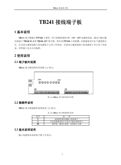 TB241接线端子板