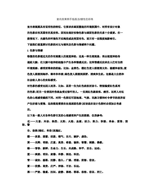 室内设计效果图表现技法要点