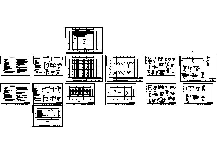 21米跨钢结构厂房结构施工图